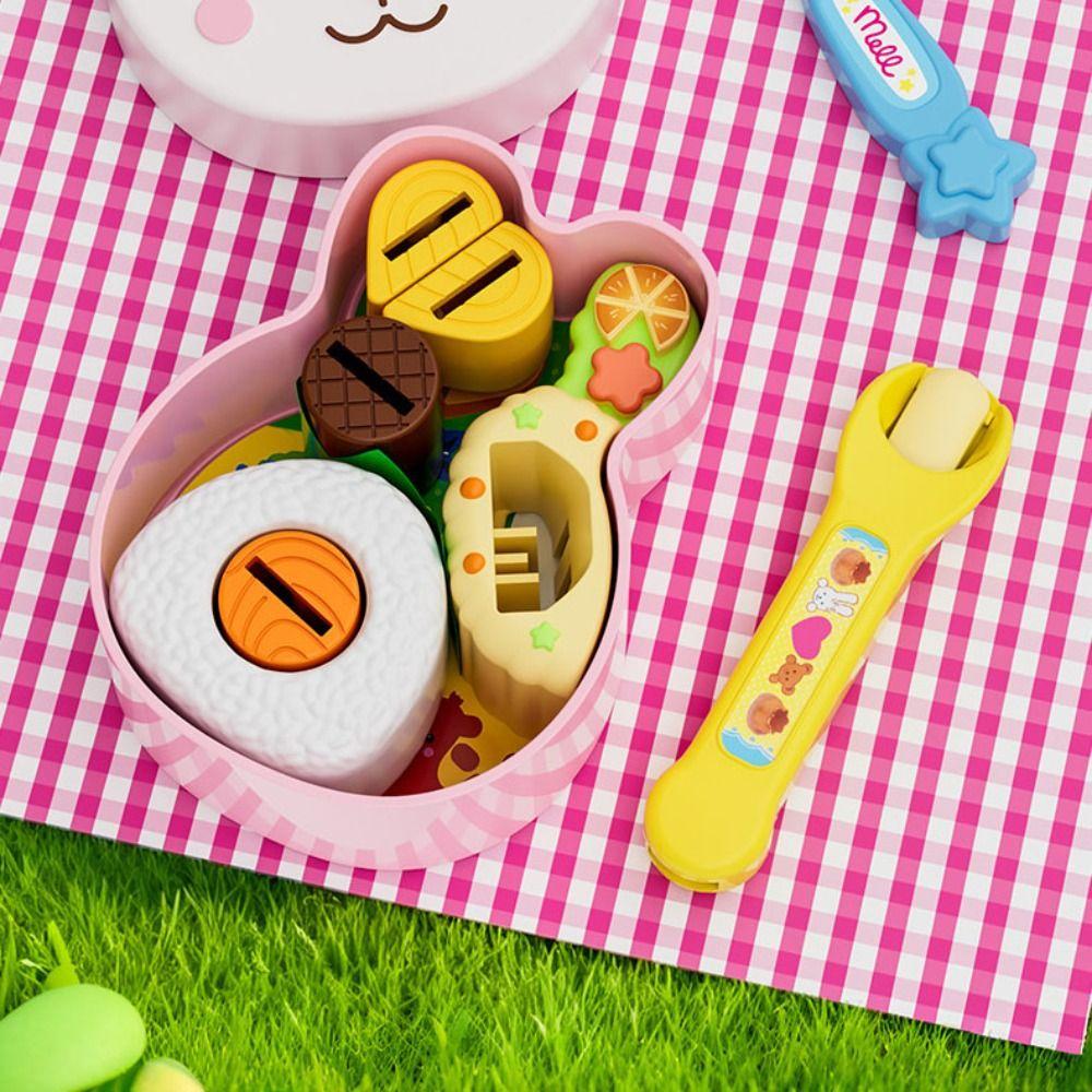 6pcs/set Pretend Play Lunch Box Pudding Toy Simulation Model Play House Toys  Birthday Gift