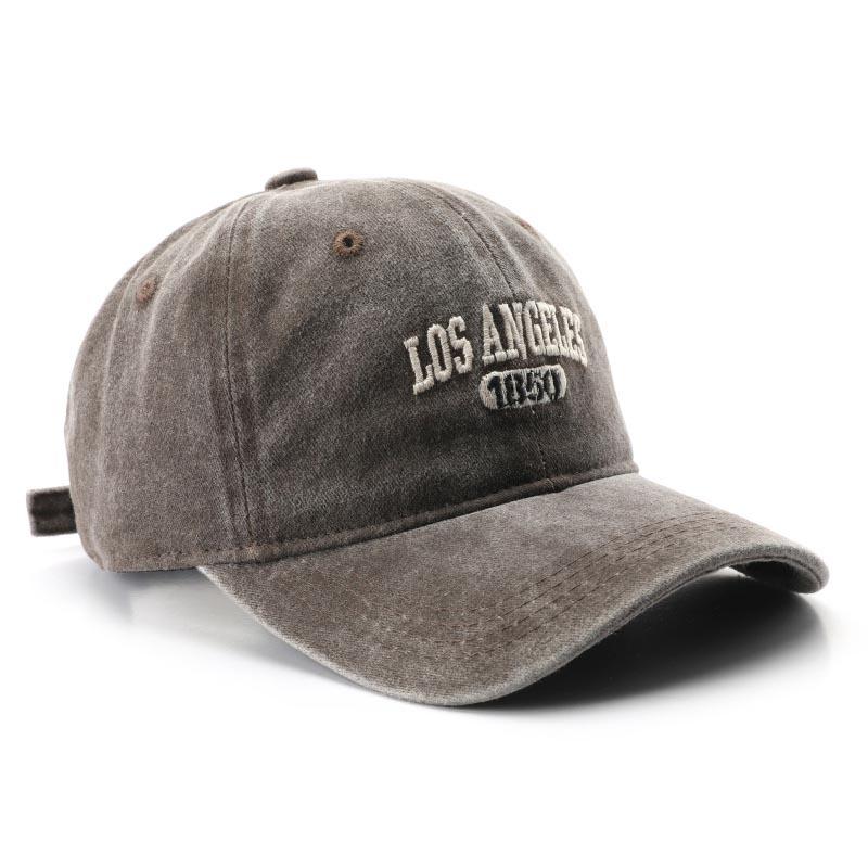Stylish Leisure Baseball Cap for Women Men Cotton Soft Top Hats Unisex Los Angeles Embroidery Snapback Hat Hiking Sunscreen Caps