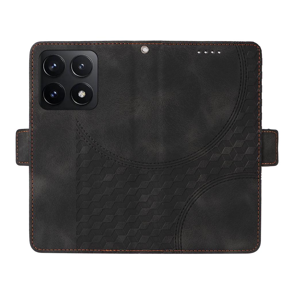 For Xiaomi 14T Case PU Leather Phone Cover Rhombus Starry Imprinted