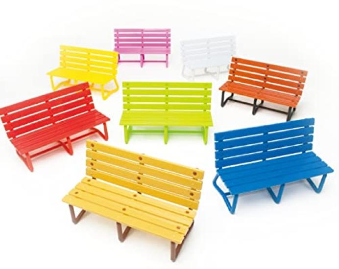 

Real park bench 8 types miniature