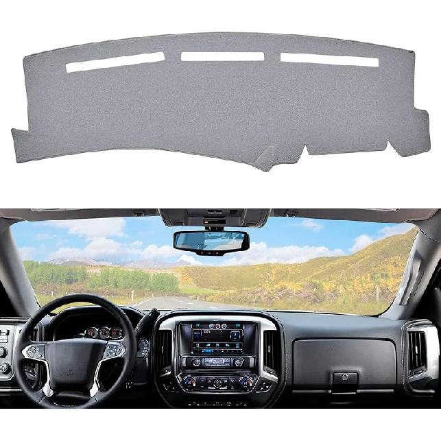 Dashboard Dash Cover Mat Carpet Compatible With 2010-2013 Mazda 3 Sedan/Hatchback/MazdaSpeed 3(Grey)