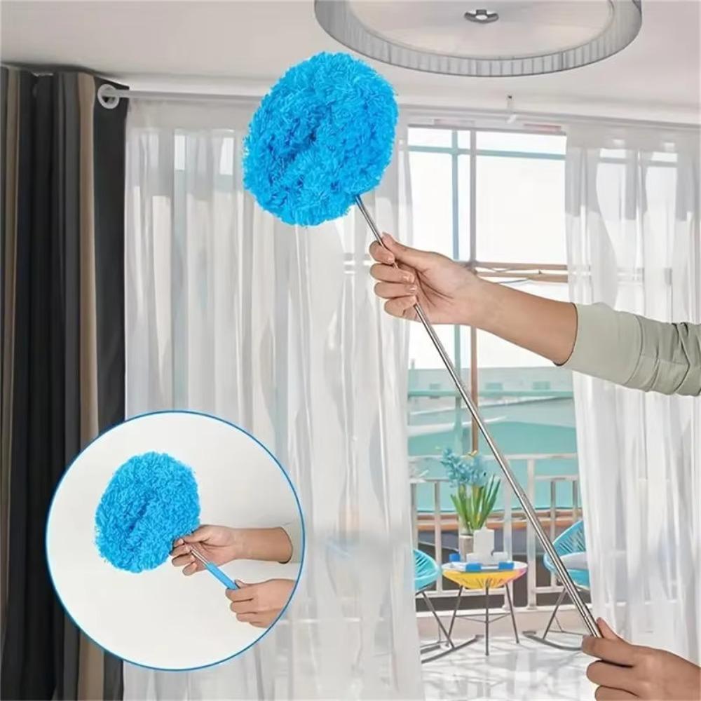 

Rings Shape Extendable Feather Duster Long Handled Cleaner Brush Ceiling Fan Duster Kitchen Orange-S