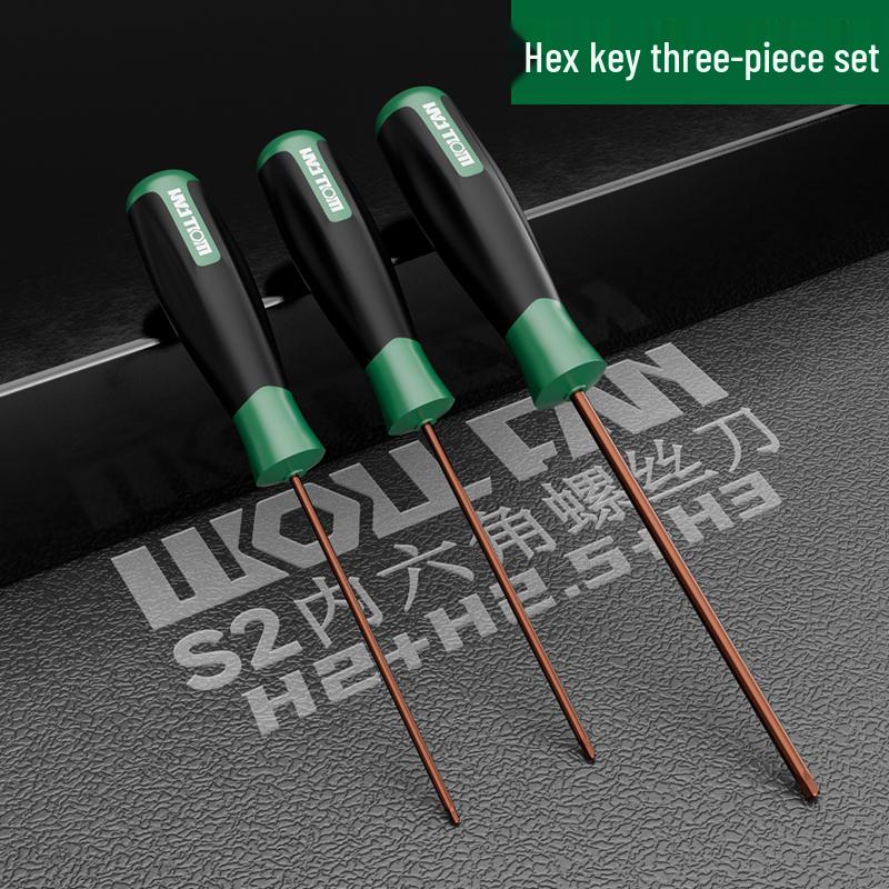 Hexagon Screwdriver Set: 6-Point Extended Handle (H2.5, H3, H6)