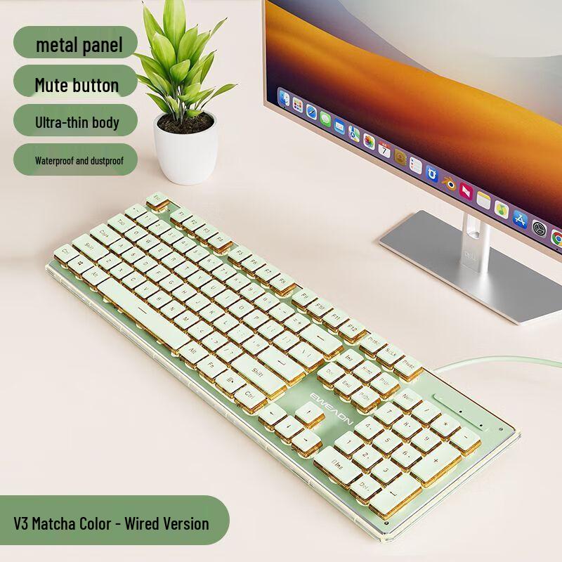 V3 Dual-Mode Wireless Bluetooth Office Keyboard