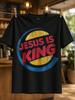 Jesus Is King Clean Lettering With Cross Row And Powerful Minimalist Christian Faith Theme Unisex Unisex All Tshirt