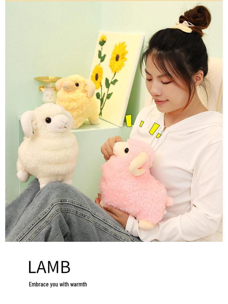 Little Lamb Goat Plush Toy - Soft Simulation Cloth Doll and Pillow Gift