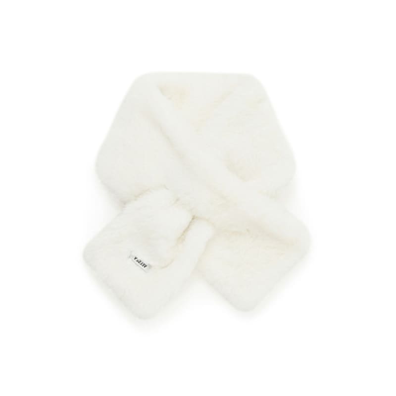 Velsey Fake Fur Solid Muffler [WHITE]