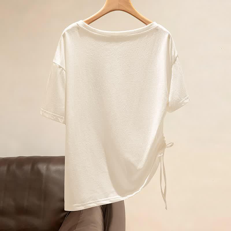 Women's Printed Drawstring T-shirt