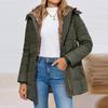 Women's  Solid Color Hooded  Acket Cotton Jacket
