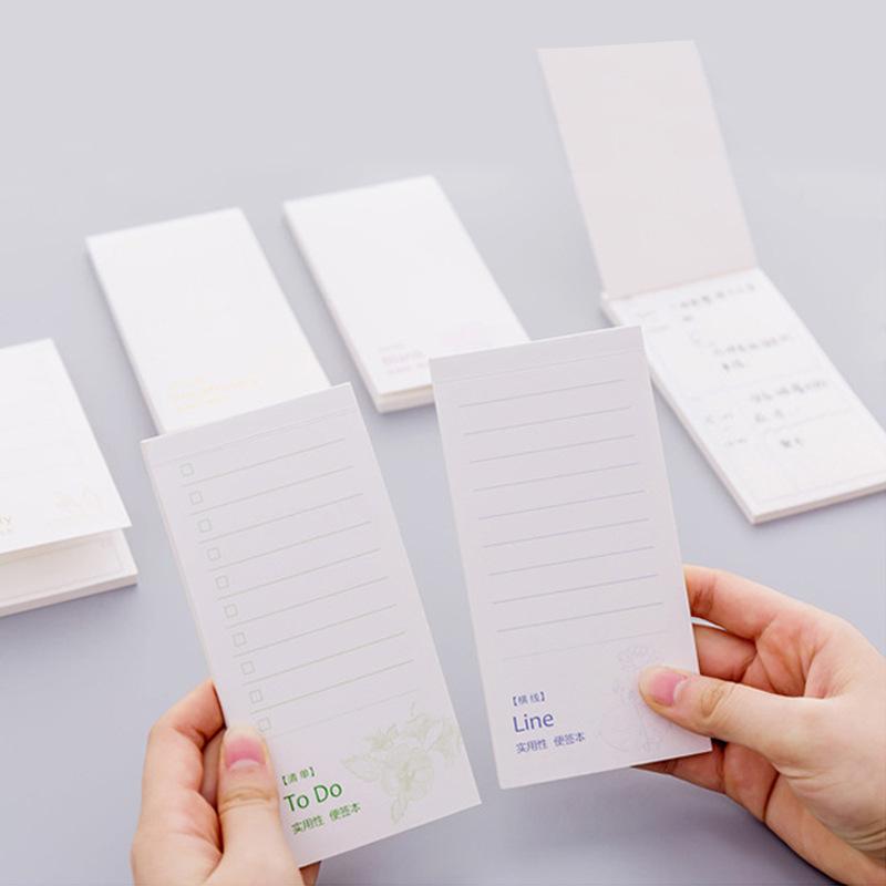 Creative Simple Note Pad Unprinted Style Practical Memo Tearable Schedule Portable Stick Weekly Plan Vocabulary Record Book