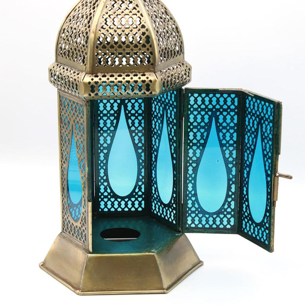 Moroccan Lamp Large Turquoise