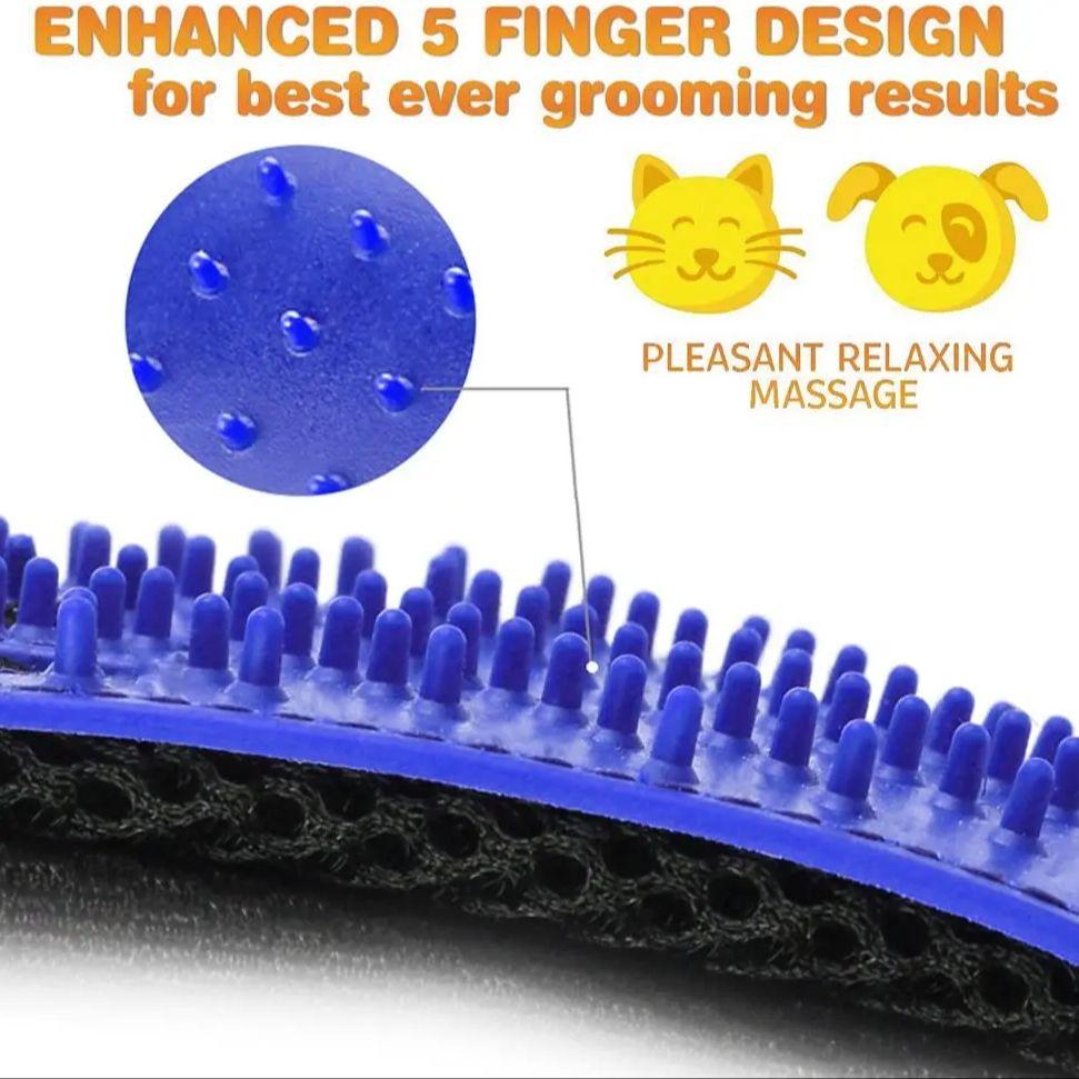Pet Grooming Glove Soft Pet Hair Remover Gentle Deshedding Brush Glove Deshedding Tool for Cats Dogs Hair Remover Mitt Artifact