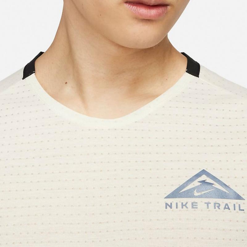 Nike Dri-FIT Trail Solar Chase Graphic Print Quick-Dry Crew Neck Short Sleeve T-Shirt Men Tops Coconut-Milk DV9306-113