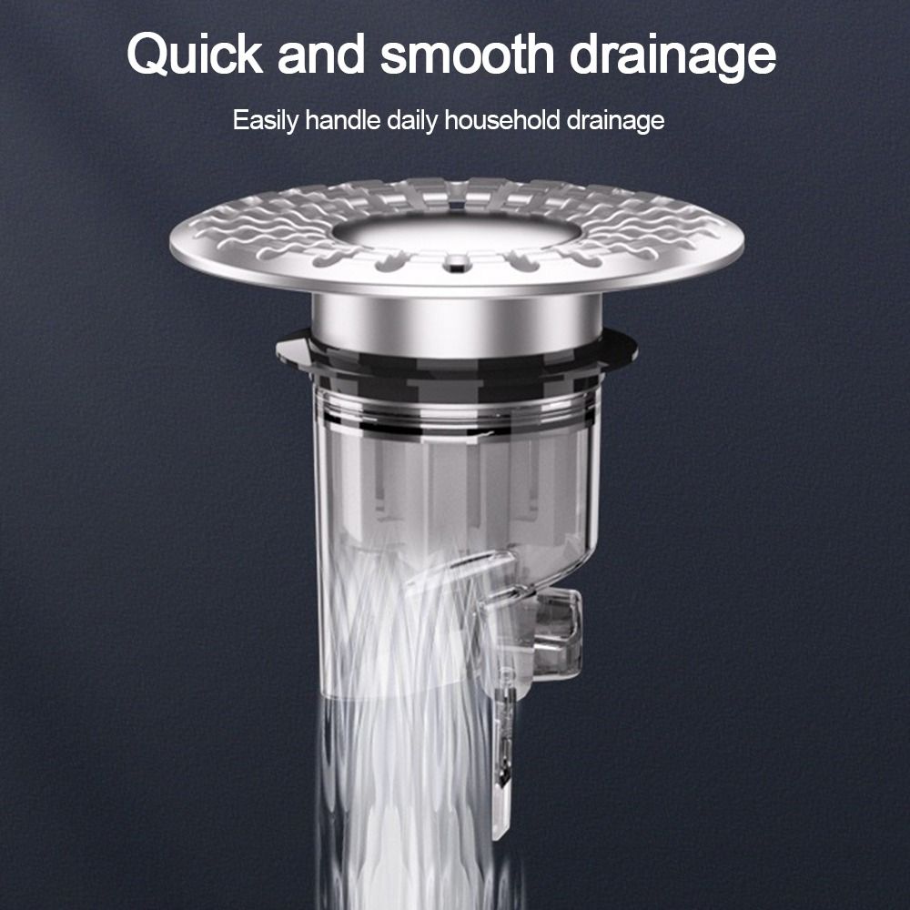 Plastic Floor Drain Filter Mesh Anti-clog Anti-odor Pop Up Drain Filter Multifunctional Sealing Cover Sink Strainer