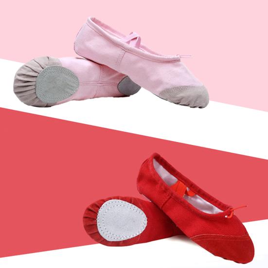 Unisex Çocuk Yetişkin İç Mekan Sivri Jimnastik Yumuşak Taban Bale Dans Yoga Ayakkabıları