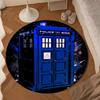 telephone booth Round Rug for Livingroom,Bedroom, Palyroom, Chair Rug, Area rug, Circle Carpet, Large Size Fan Christmas gift