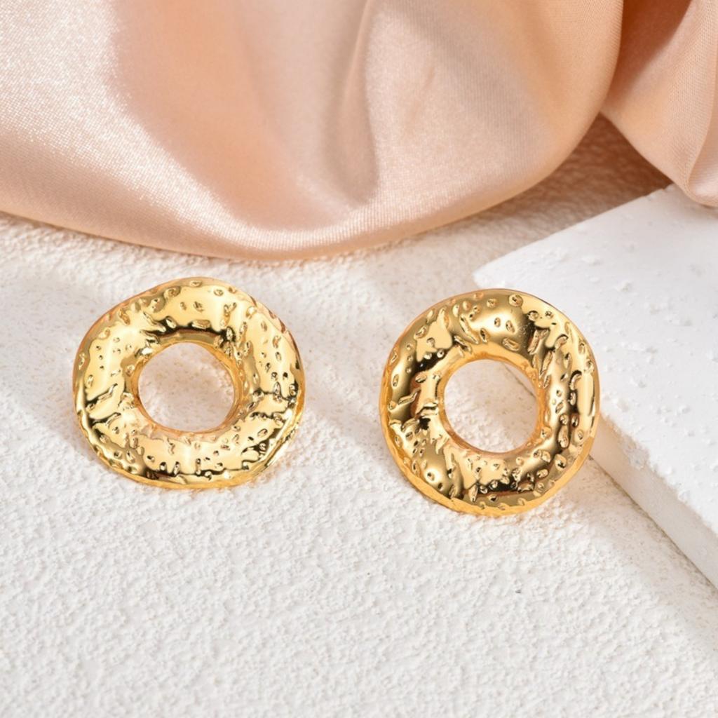 1 Pair Stylish 18K Gold Plated 304 Stainless Steel Ear Post Stud Earrings Heart Flower Butterfly Starfish For Women Gift