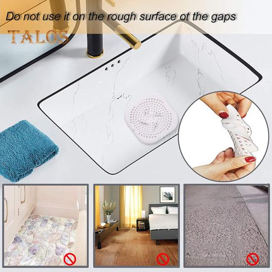 Raccogli-capelli in silicone per scarico doccia, resistente, protezione per scarico per bagno, cucina, lavanderia, facile da pulire, design antiscivolo, accessorio per doccia.