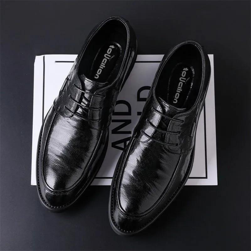 

Прямые туфли кожаные туфли мужские деловые нарядные повседневные дышащие мужские корейская версия остроносые туфли жениха свадебные туфли 44