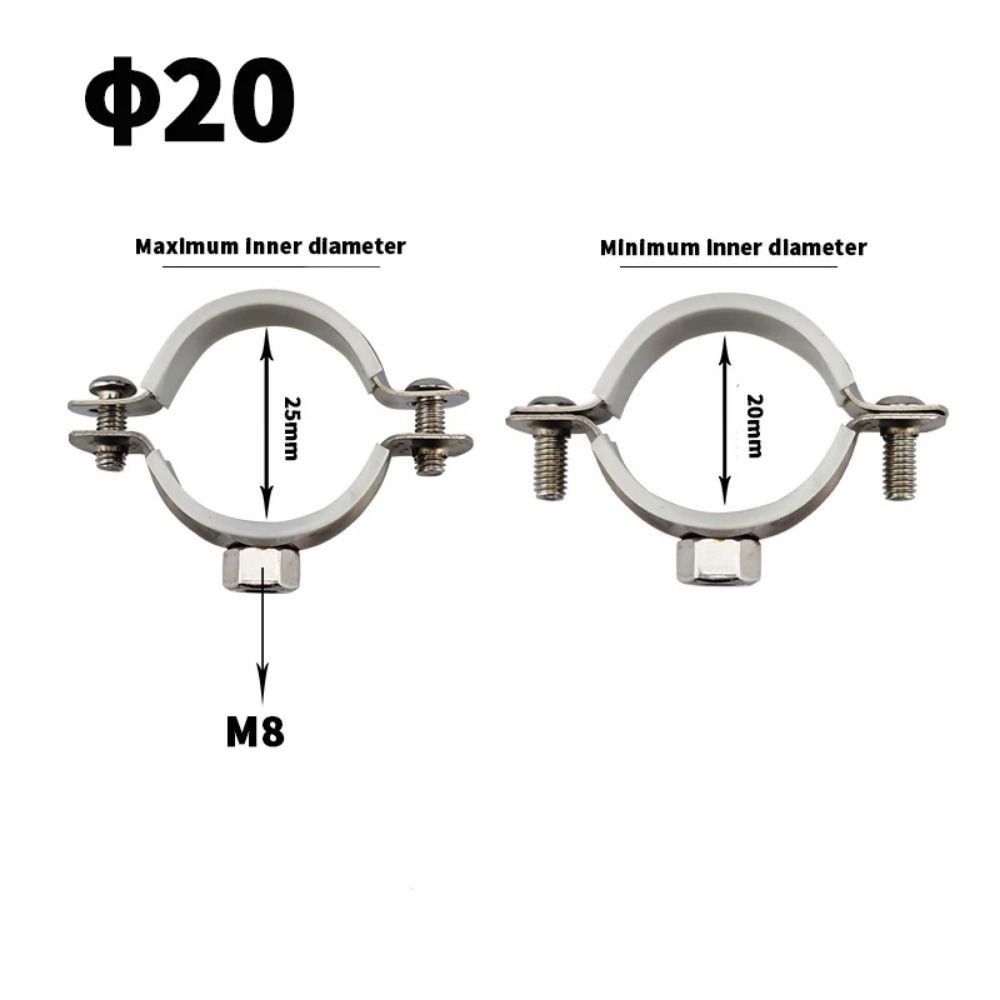 2Pcs Fastener Hardware Suspension Pipe Holder Pipe Fitting Tube Clip Bracket New Round Hose Clamp