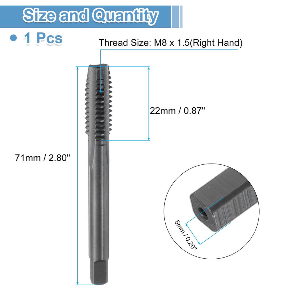 M3.5 M5 M6 M7 M8 M9 M20 M22 Straight Flute Thread Tap Nitride Coated Screw Tapping Tool