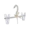 5Pcs Clothes Pearl Hanger Plastic Beaded Bow Clothes Hangers Kids Dress Coat Closet Wardrobe StorageOrganizer Dry Rack Storage