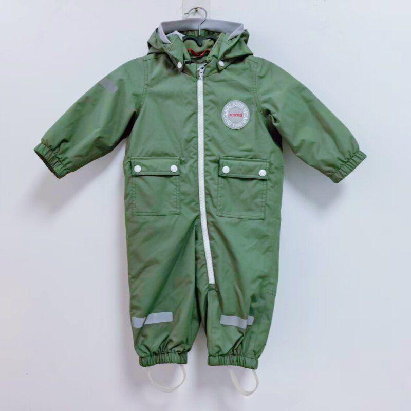 Exported Nordic-Style Padded Windproof and Snowproof Children's One-Piece Ski Suit for Winter, Warm and Thin Cotton for Temperatures Below -10 Degrees