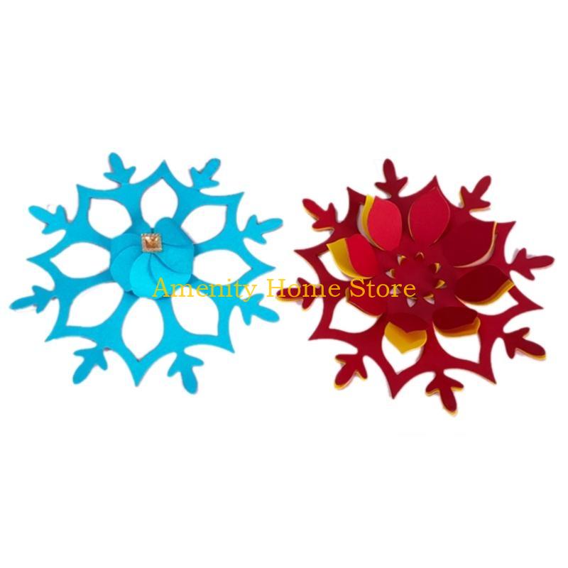F26C Snowflake Metal Cutting Dies Stencil DIY Scrapbooking Album Paper Card Template Mold Embossing Decoration