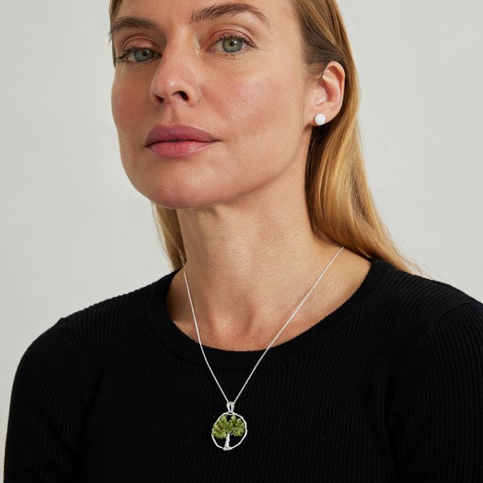 Collier - Budleia - Alliage - Rhodié - Taille unique - Vert