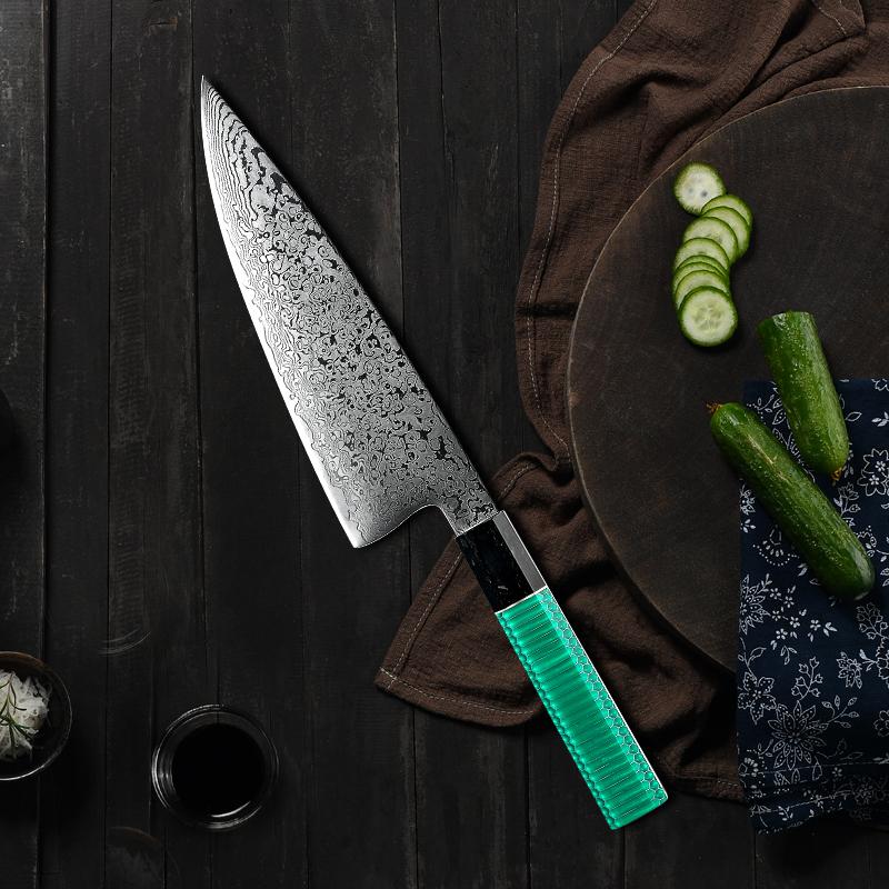 8 Inch Chef Knife VG10 67 Layer Damascus Kitchen Knives High Carbon Stainless Steel Gyuto Knifes Fish Meat Slicer