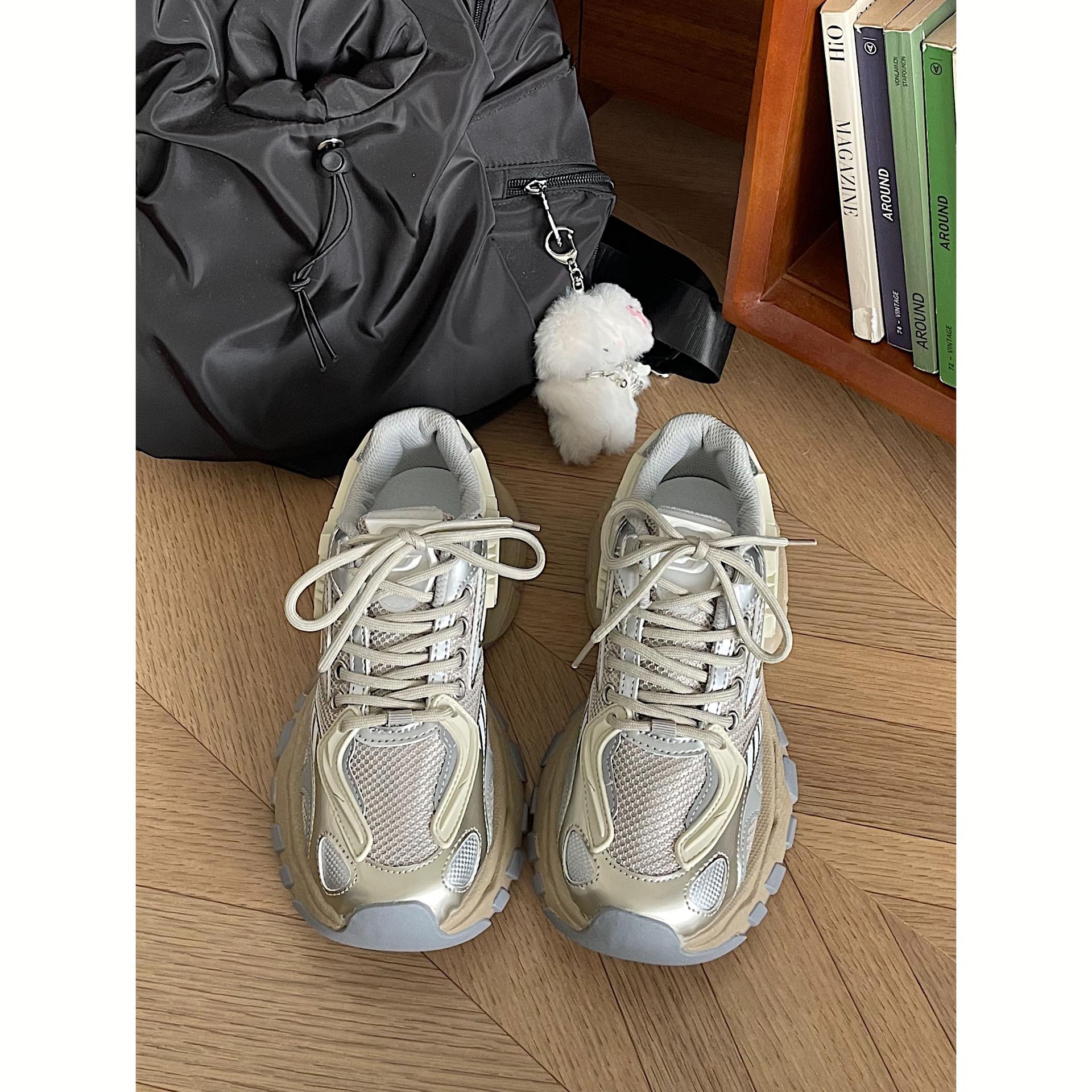 

Джинми ретро уличные папины кроссовки женские на толстой подошве увеличивающие рост повседневные универсальные парные кроссовки спортивные кроссовки для бега модный бренд 40 шампанского