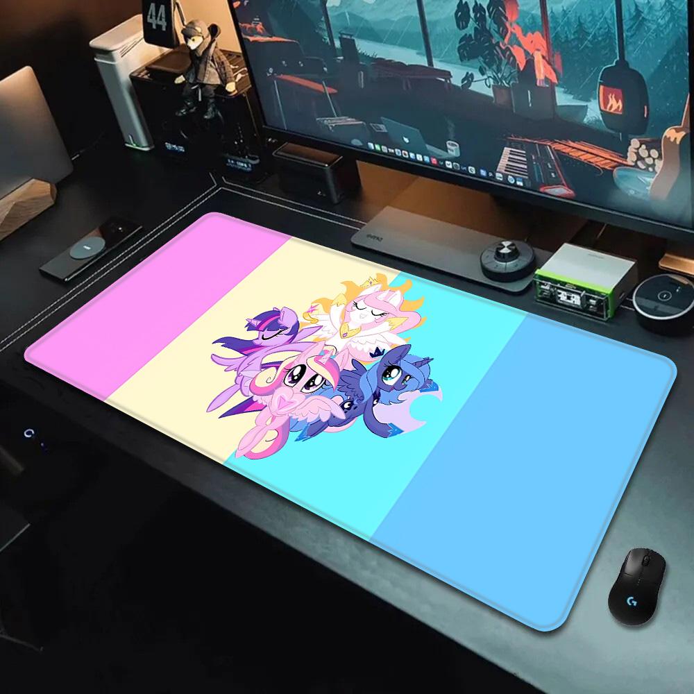 Mousepad HD Printing For Cute My Littles Ponys Computer Gamers Locking Edge Nonslip Mouse Pad XXLxcm Keyboard PC Desk Pad