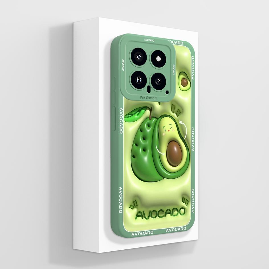 

Для Xiaomi 14 14T 15 Poco M6 Pro 4G 5G чехлы для телефонов бампер популярный авокадо супер ударопрочный жидкий силикон премиум защита для Xiaomi парный чехол Xiaomi 14T 5G