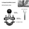 1 Stück Motorradhalterung für Kamera Smartphone GPS Halterungen Basis Halter Motorrad Abgewinkelte Basis M10 M8 Kugelkopfadapter