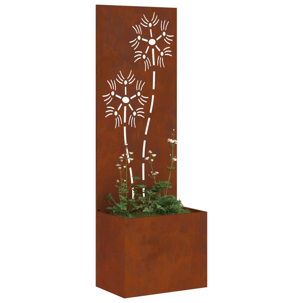 Garden Privacy Screen Canvas Floral Rustic 50 X 32 X 150 Cm
