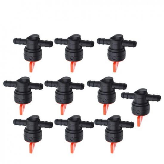 10 ks 1/4" Rovné Inline Plynové Palivové UZAVÍRACÍ / ODPOJOVACÍ Ventily Kohoutek 494768