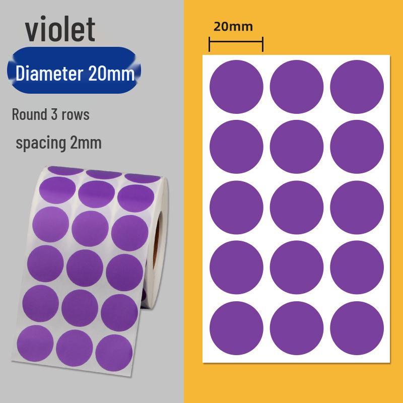 Color Coated Self-Adhesive Barcode Label Paper - Round Stickers In Various Sizes