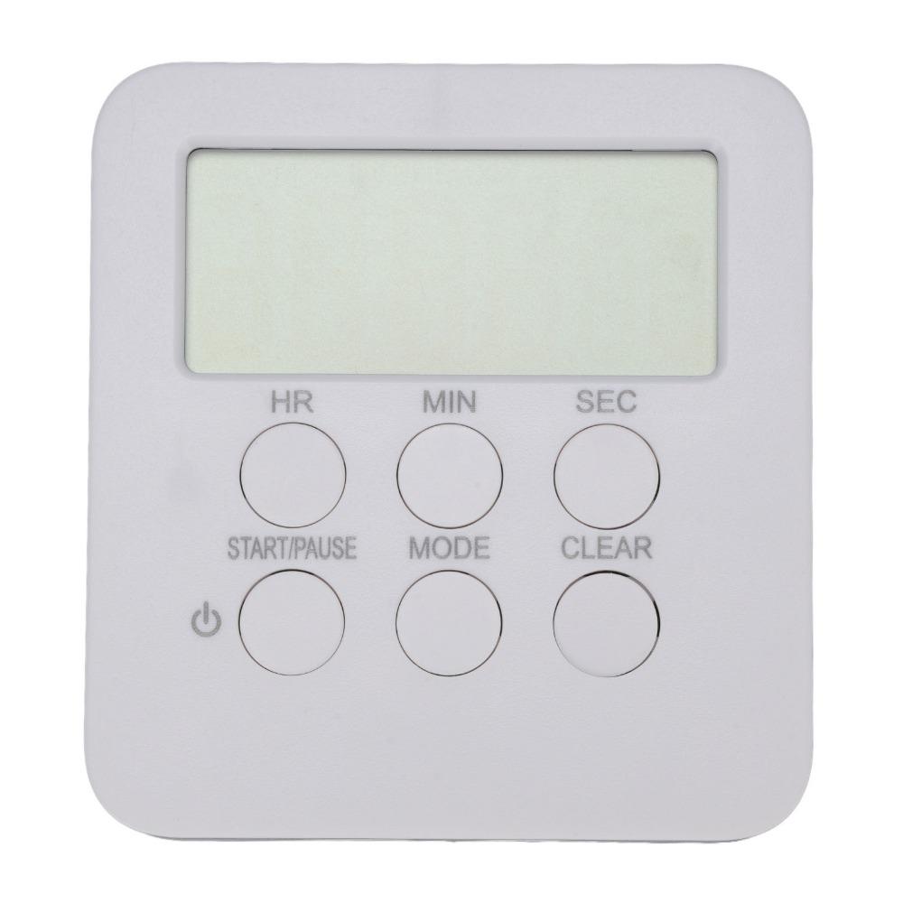24H Alarm Clock White Countdown Timer Versatile Reminder Device for Baking