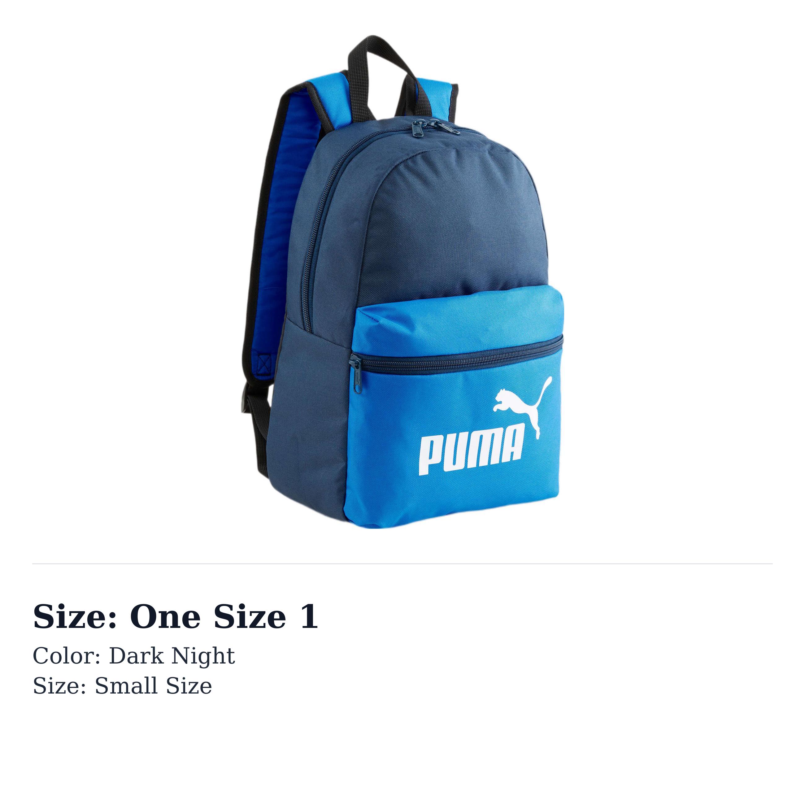 PUMA Polyester Phase Backpack Small Mens Dark Nighttime 079879-02 One Size 1