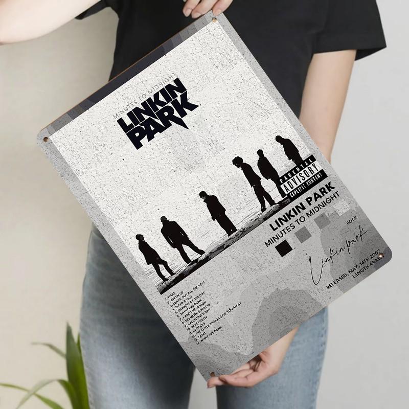 

Linkin Park Minutes to Midnight Album Cover Art Metal Wall Decor for Music Fans Room Decoration 20x30cm（7.8x11.8inch）