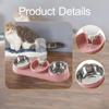 Bowl, Pet Food And Water Tilted At 15°, 3 In 1, for Wet Dry Food, Feeder Hamster, ,