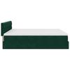 Ottoman Bed with Mattress Dark Green 160x200 Cm Velvet