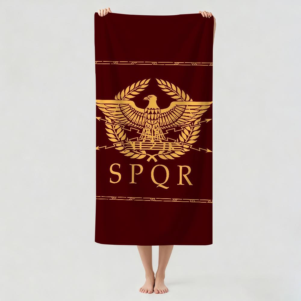 Fashion print SPQR Towel Drying Bath Towel Applicable To Light Swimming Camping Yoga Beach Out