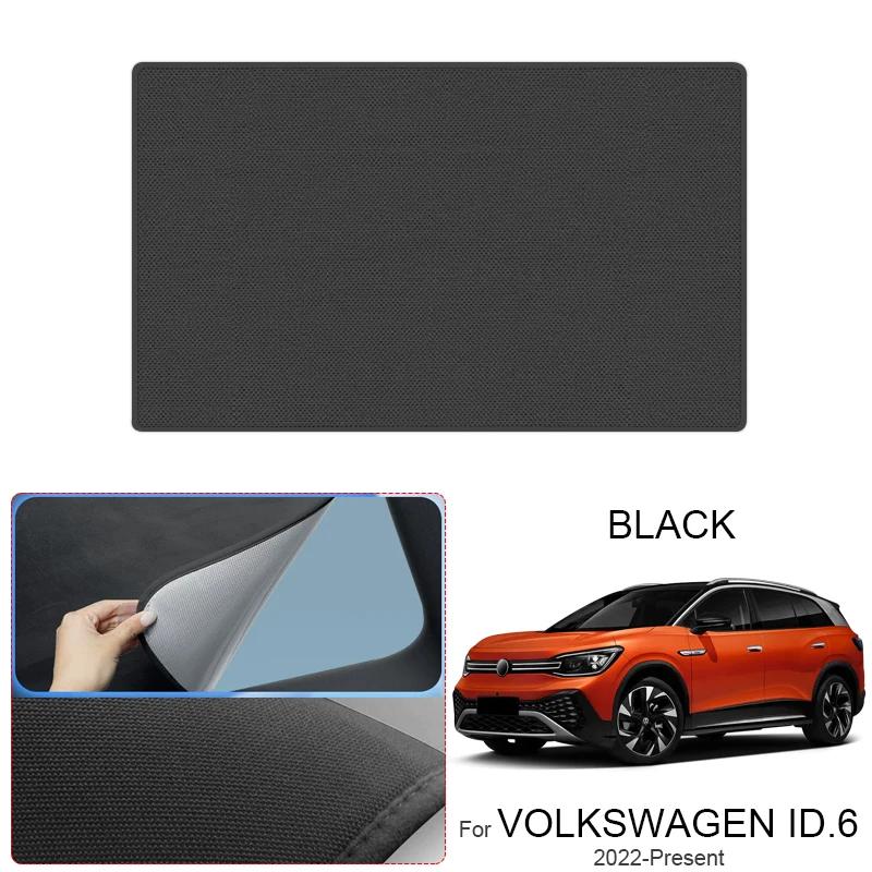Car Suede Fabric Electrostatic Adsorption Sunroof Sunshade For VOLKSWAGEN ID.6 2022-PresentAuto Anti-UV Heat Insulation Skylight