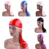 Luxuriöses einfarbiges Durag Kopftuch Piratenkappe Unisex Hut mit glattem Seidenfinish