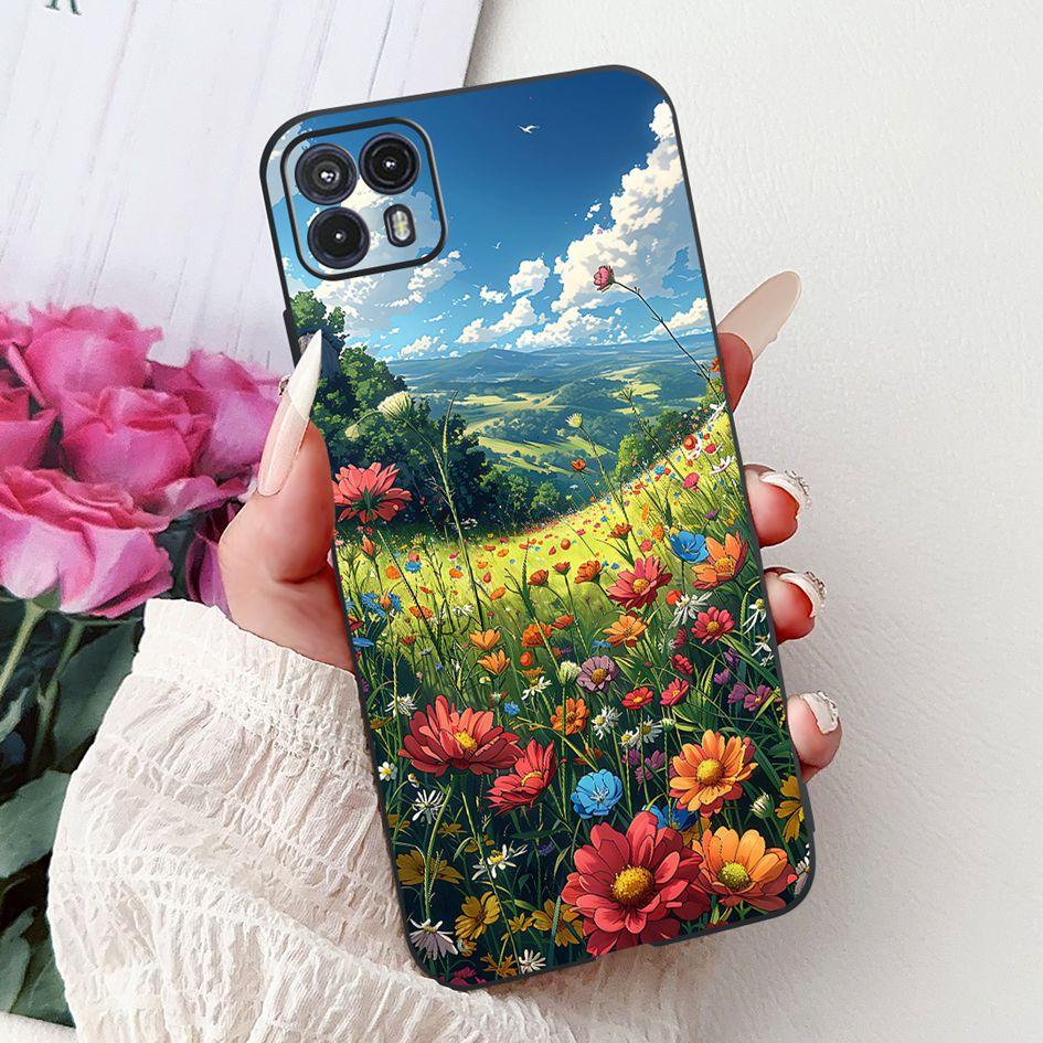 For Motorola Moto G50 Case XT2137-1 XT2137-2 Cover Cute Cat Flower Cartoon TPU Back Shell For Motorola Moto G50 5G XT2149-1 Capa
