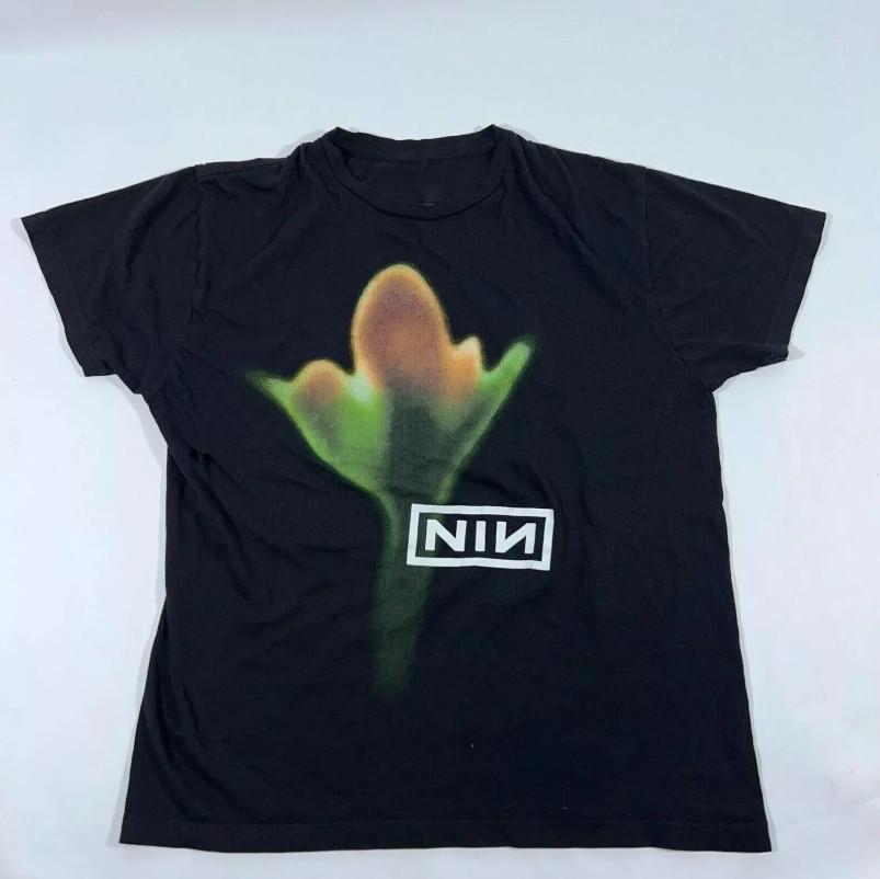 Nine Inch Nails The Fragile Flower Blurry NIN Logo T-shirt size S-5XL XXXXL