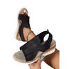 New summer wedge sandals large size fly-woven fish mouth sandals platform wedge sandals