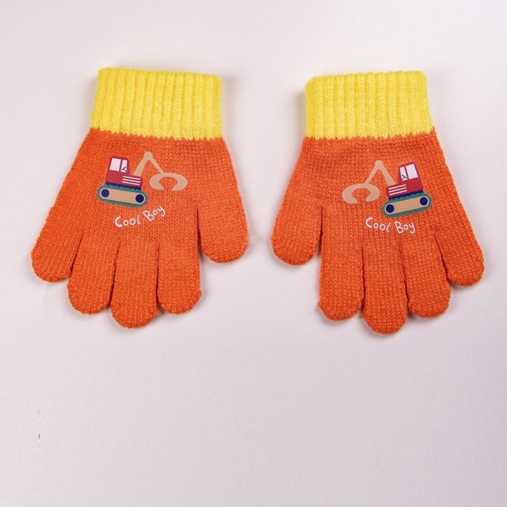 Cute Cartoon Knitted Gloves Windproof Kids Gloves Fashion Full Finger Mittens Winter