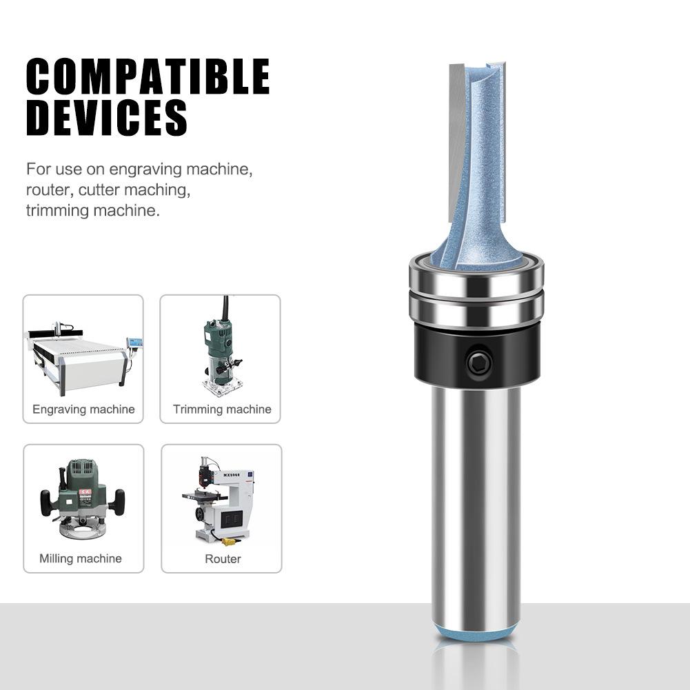 Woodworking Double Bearing Cutting Cutter Slotting Cutter Bakelite Milling Cutter Slotting Belt Bearing Router Straight Cutter Milling Cutter Cutter